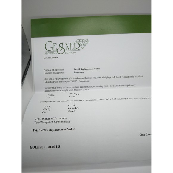 10kt Gold diamond flower ring - Picture 8 of 9